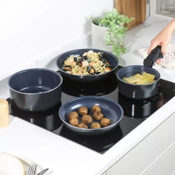Pannu komplekts Russell Hobbs RH03319EU7, 5 daļas, keramikas nepiedegošs, mazgājams trauku mašīnā