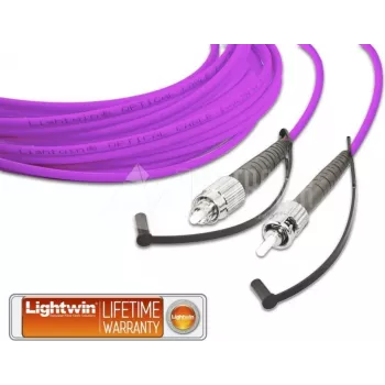Lightwin augstas kvalitātes simplex LWL savienotājkabelis, MM OM4, FC - ST (LSP-50 FC-ST 1.0 OM4)