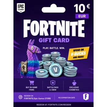 Fortnite dāvanu karte 10 EUR - kods uzreiz uz e-pastu