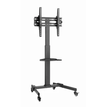 TV statīvs GEMBIRD TVS-55T-01 32–55 collu televizoriem, tērauds, augstuma regulējams VESA 100x100–400x400, slīpums, riteņi, max slodze 35 kg