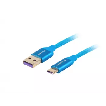USB 2.0 kabelis LANBERG CA-USBO-21CU-0010-BL — USB A uz USB C, 1 m, zils