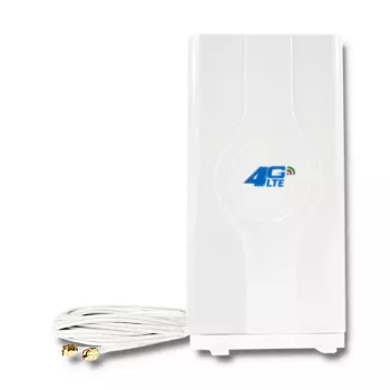 Omnivirziena antena QOLTEC 57013, 0.6–2.7 GHz, 30 dBi, vertikāla polarizācija, 50 Ω, balts ABS korpuss