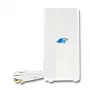 Qoltec 57013 visvirziena 4G LTE antena iekštelpām, 2x SMA, 0,6-2,7 GHz, 30 dBi, vertikāla polarizācija, 50 Ω, balts ABS