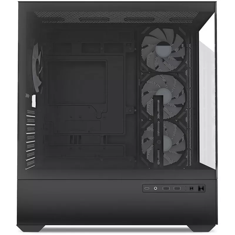 PC korpuss Sharkoon AK6 RGB, ATX, Melns