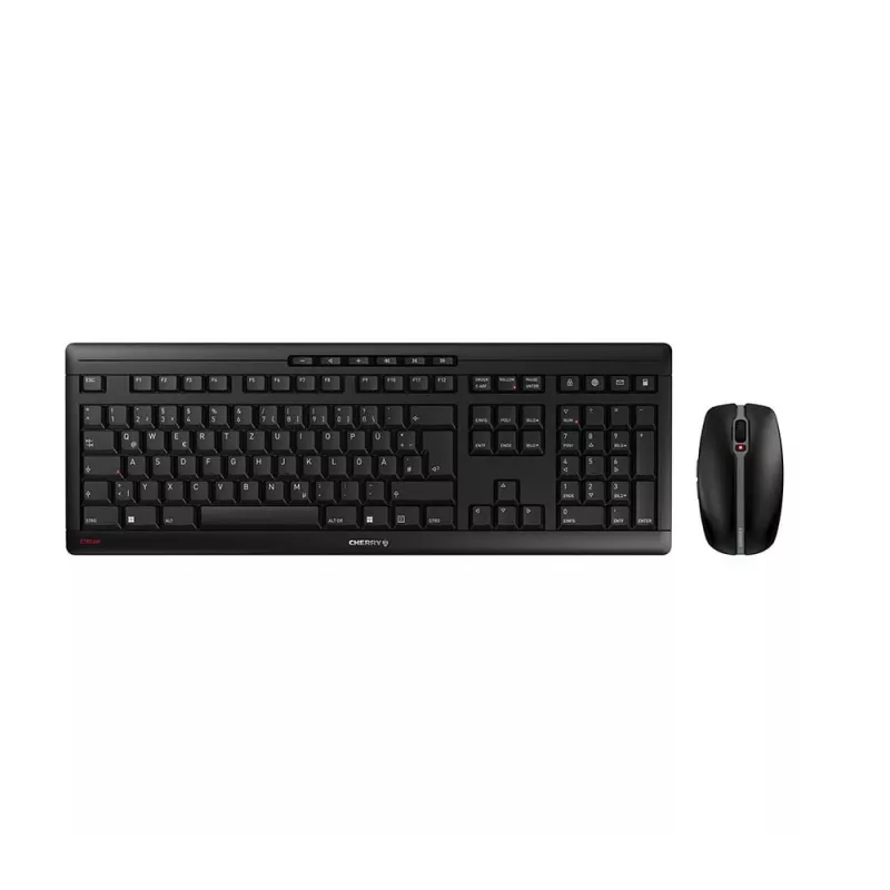 CHERRY Stream Desktop Recharge bezvadu tastatūras un peles komplekts, QWERTZ, melns