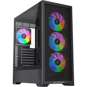 PC korpuss Silentware Core 100 A-RGB Melns
