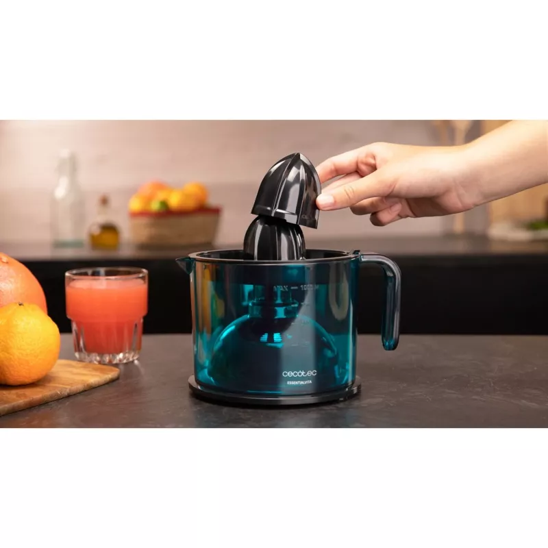 Citrusaugļu spiede EssentialVita Adjust Black, melna/zila