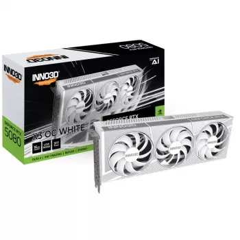 INNO3D GeForce RTX 5080 X3 OC White 16GB GDDR7 Grafiskā Karte