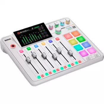 Audio interfeiss Rode RØDECaster Pro II balts — daudzkanālu USB ierakstu konsole