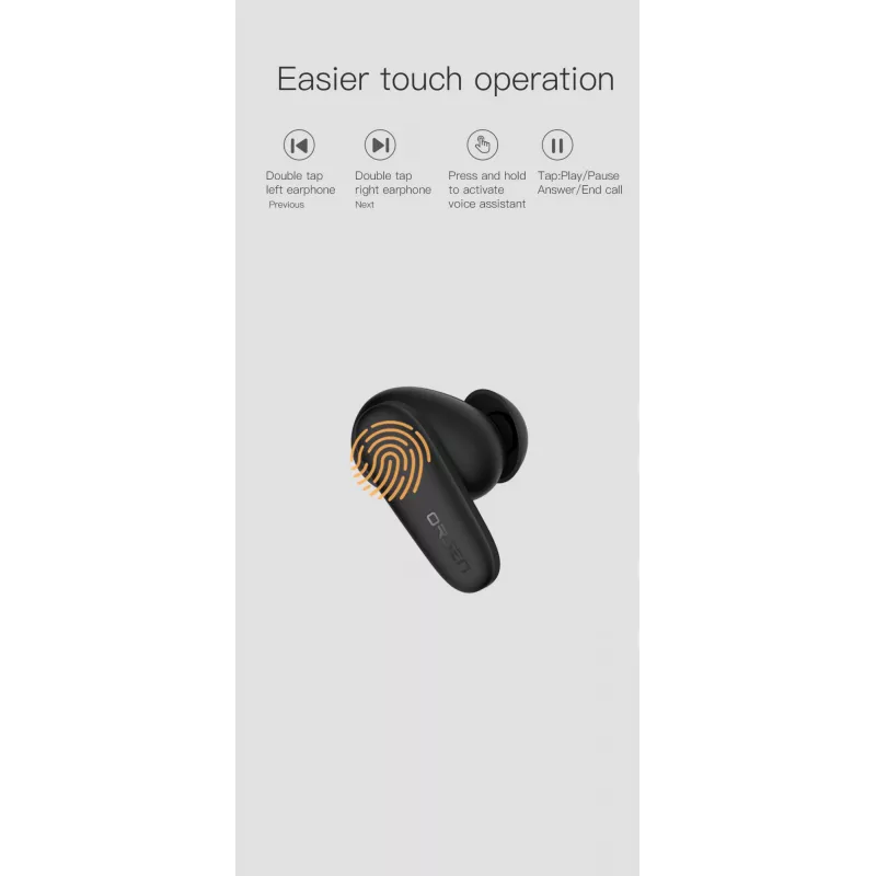 Orsen T3 Bluetooth austiņas, melnas