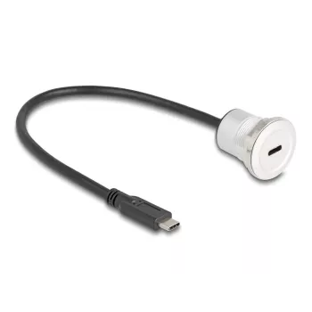 USB-C kabelis DeLOCK 88183 0.3m Melns Sudrabs