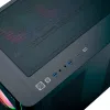 Torņa datora korpuss AEROCOOL P500C EVO-G-BK-v1 ar 2 rūdīta stikla paneļiem, Melns