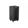 Rack skapis LANBERG FF01-6624-23BL 24U brīvi stāvošs 19 collu 600×600 mm IP20 melns