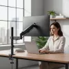 Monitora stiprinājums MACLEAN MC-135 gāzes atspere 17 inch–32 inch ekrāniem, slodze 2–10 kg, melns