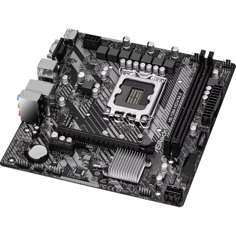 Mātesplate ASRock H610M-HDV/M.2 R2.0 LGA1700 DDR4 Micro-ATX