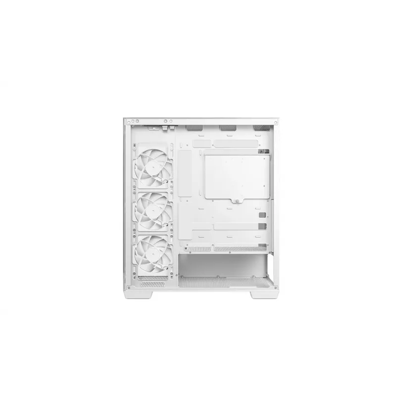 PC korpuss DeepCool CG580 4F V2 Midi Tower Balts — ATX, rūdīts stikls, 3x120mm sānu ventilatori, 360mm sānu radiatora atbalsts