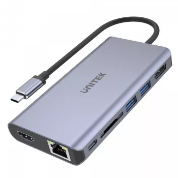 Hub UNITEK uHUB S7 USB 3.2 Gen 1 Type-C Pelēks