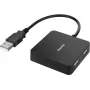Hama 00300081 USB 2.0 centrmezgls 4 portu melns