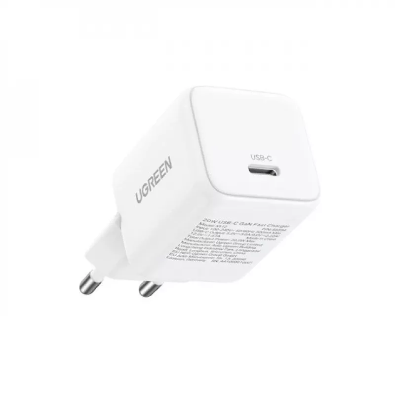 UGREEN Lādētājs Nexode N Series X513 30W GaN USB-C viena porta ātrais lādētājs, 100–240V, balts