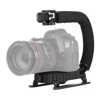 Rokas stabilizators kamerai PULUZ PU3003 C-veida rokturis DSLR un video kamerām