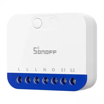 Sonoff MINI-DIM viedais mini Wi-Fi dimmera kontrolieris — kompakts iebūvējamais modulis LED/apgaismojuma dimmēšanai, saderīgs ar Matter