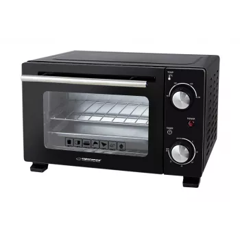 Mini krāsns ESPERANZA EKO007N, 10 L, 800 W, melna, max 250°C, mehāniskais taimeris 30 min