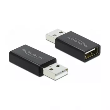 DELOCK USB 2.0 Adapter Type-A Spraudnis uz Type-A Ligzdu Datu Bloķētājs