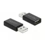DELOCK USB 2.0 Adapter Type-A Spraudnis uz Type-A Ligzdu Datu Bloķētājs