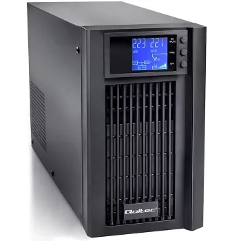 UPS QOLTEC Pure Sine Wave 2kVA 1600W ar AVR un LCD displeju
