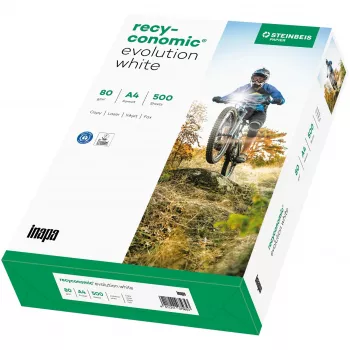 Biroja papīrs Inapa Tecno Recyconomic Evolutio A4 80 g/m² 500 loksnes Balts