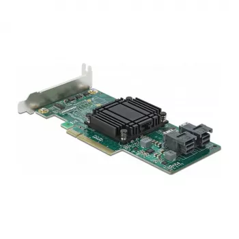 DeLOCK PCI Express x8 karte ar 2 x iekšējiem SFF-8643 NVMe portiem, Low Profile