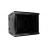Extralink Rack skapis 9U 600x600 AZH Melns, sienas stiprinājums, veramās durvis