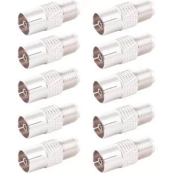 Adapteris IEC ligzda uz F ligzdu ShiverPeaks 85324-SET10, 10 gab. komplekts