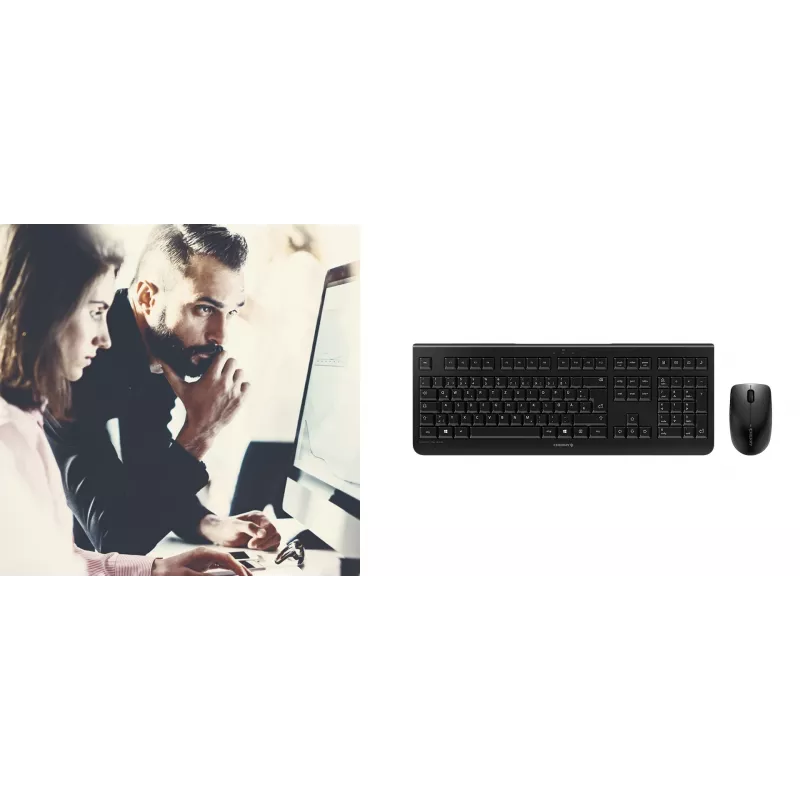 CHERRY DW 3000 bezvadu tastatūra un pele RF QWERTZ pelēka