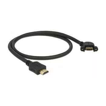 HDMI pagarinātājs DeLOCK 85467 0,5m Type A vīrietis-sieviete Melns