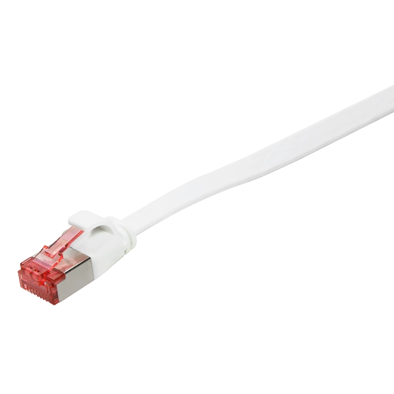 Logilink SlimLine - Patch-Cable - RJ-45 (S) uz RJ-45 (S) - 2 m - U/FTP, PiMF - CAT 6 - Formēts, Aizķeršanās novēršana, Plakans - Balts (CF2051S)