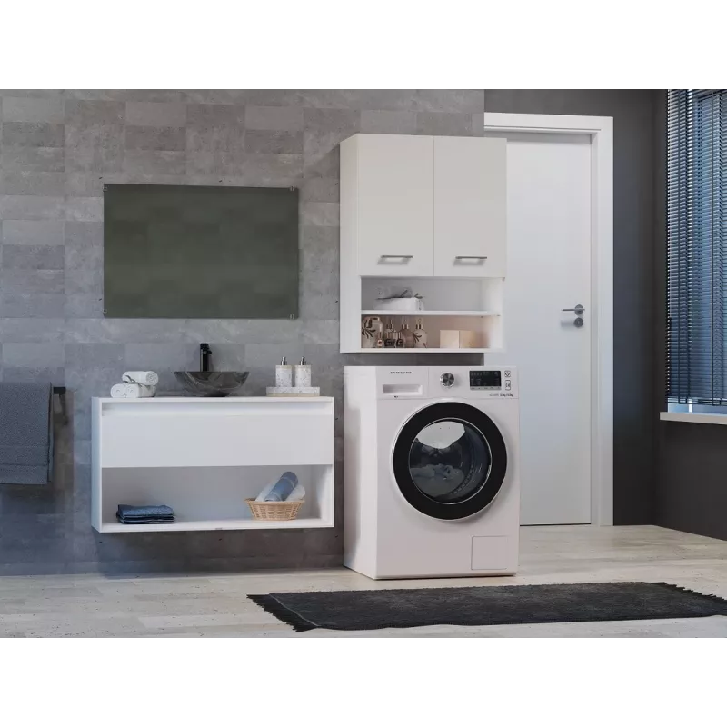 Topeshop POLA MINI DK balts vannas istabas skapītis Balts
