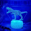 Galda LED lampa MANTA SNL117RGB RGB 3D dinozauru gaismas dekorācija