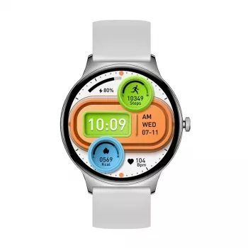 Viedpulkstenis Colmi V89 Sudrabs ar Bluetooth un Sirdsdarbības monitoru