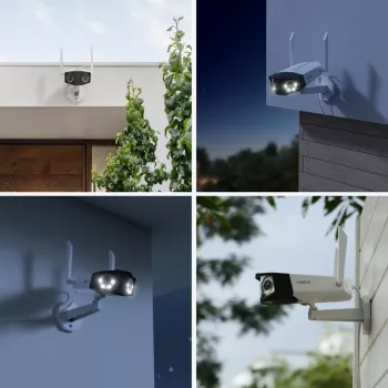 Reolink Duo Series W730 - 4K āra Wi-Fi kamera, divi objektīvi, 180° panorāmas skats, cilvēku/transportlīdzekļu/dzīvnieku noteikšana