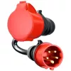 Adapteris Gemini flex 22 kW CEE sarkans trīsfāžu 32A > CEE sarkans 16A melns 30cm