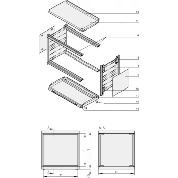 SCHROFF RATIOPAC AIR 193/4U 84HP 315D - Racka piederums - 4 HE (24571585)