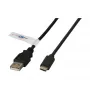 EFB K5258SW.0,5 USB kabelis melns