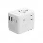 Ceļojumu adapteris GEMBIRD TPA-2A3C70-01-W — I tipa spraudnis, 3× USB-C (70W), 2× USB-A (18W), 100–250V, balts