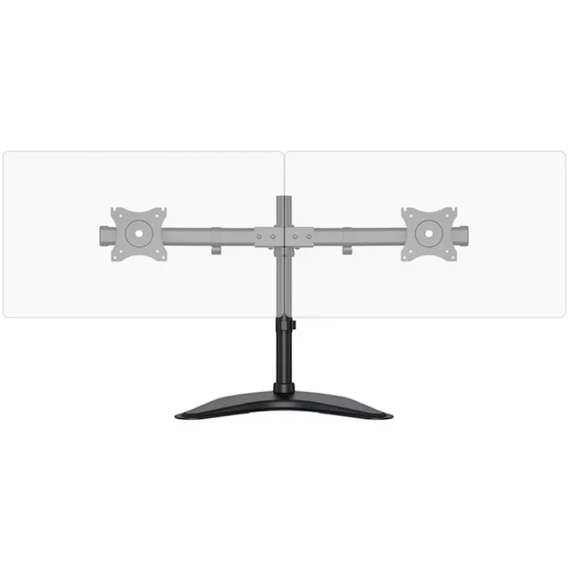 HAGOR HA FS - Divu monitoru stiprinājums galdam - 2 LCD ekrāniem - Melns - Ekrāna izmērs: 38-68 cm (15-27 inch)