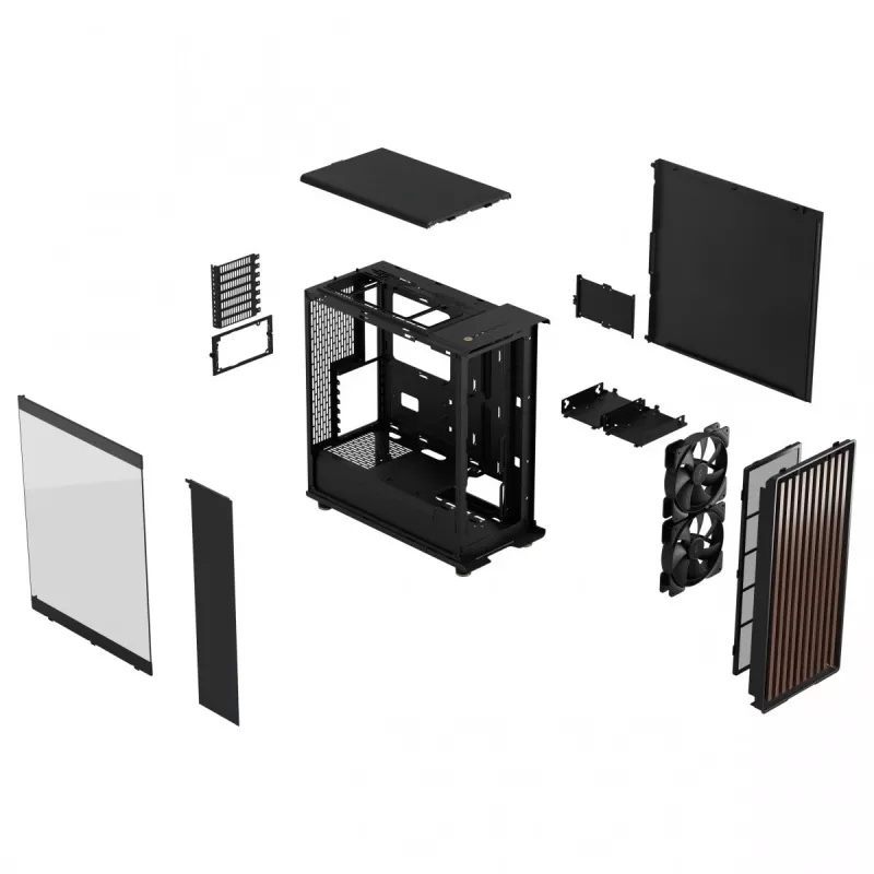 Fractal Design North Midi Tower Black - datora korpuss ar koka priekšpusi