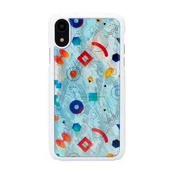 iKins aizsargmaciņš iPhone XR — balts Poppin Rock