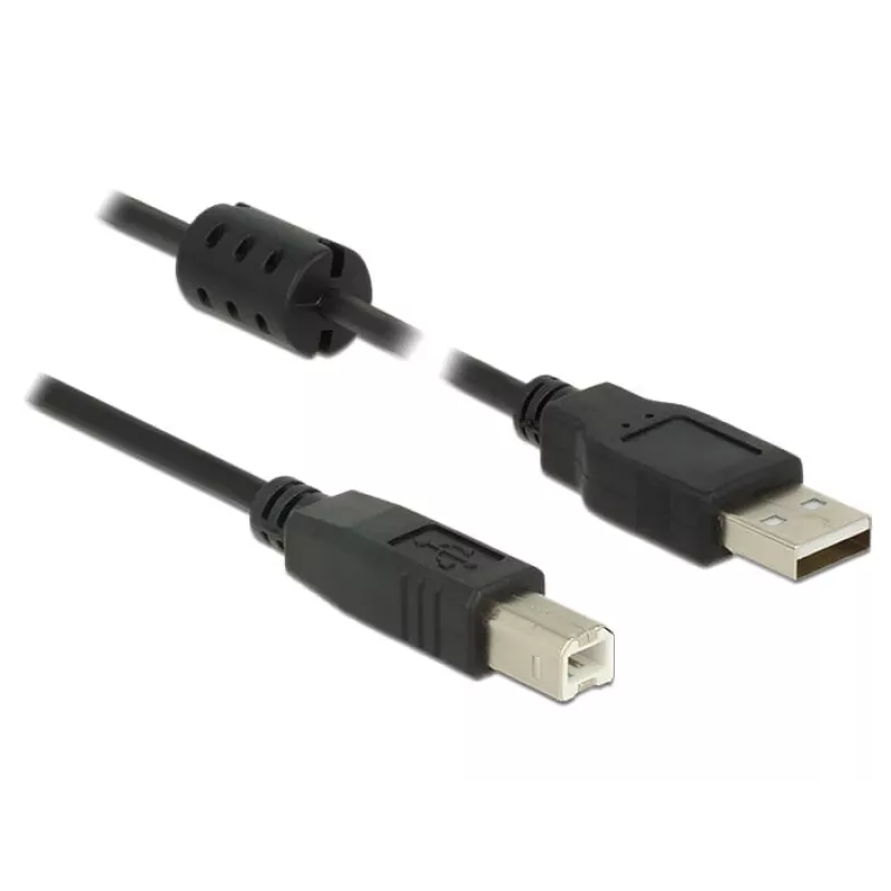 USB kabelis DeLOCK 2m USB 2.0-A USB 2.0-B Melns
