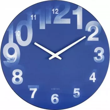 NeXtime klok 3077bl 3D, Ø39.5 cm, sienas pulkstenis, zils/balts