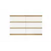 Kumode ar 6 atvilktnēm 120 cm Top E Shop Malwa — Artisan Ozols / Balts, skaidu plātne